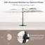 Parasol en porte-à-faux 9,5 pi avec pivotement sur 360 ° et double plateau-195775862