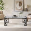 Occasional 3pc Tables Set Table basse et tables de bout en verre trempé