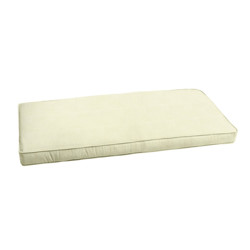 Sunbrella Outdoor Seat Cushion, 57" W x 16" D, White Sunbrella®, 2"
