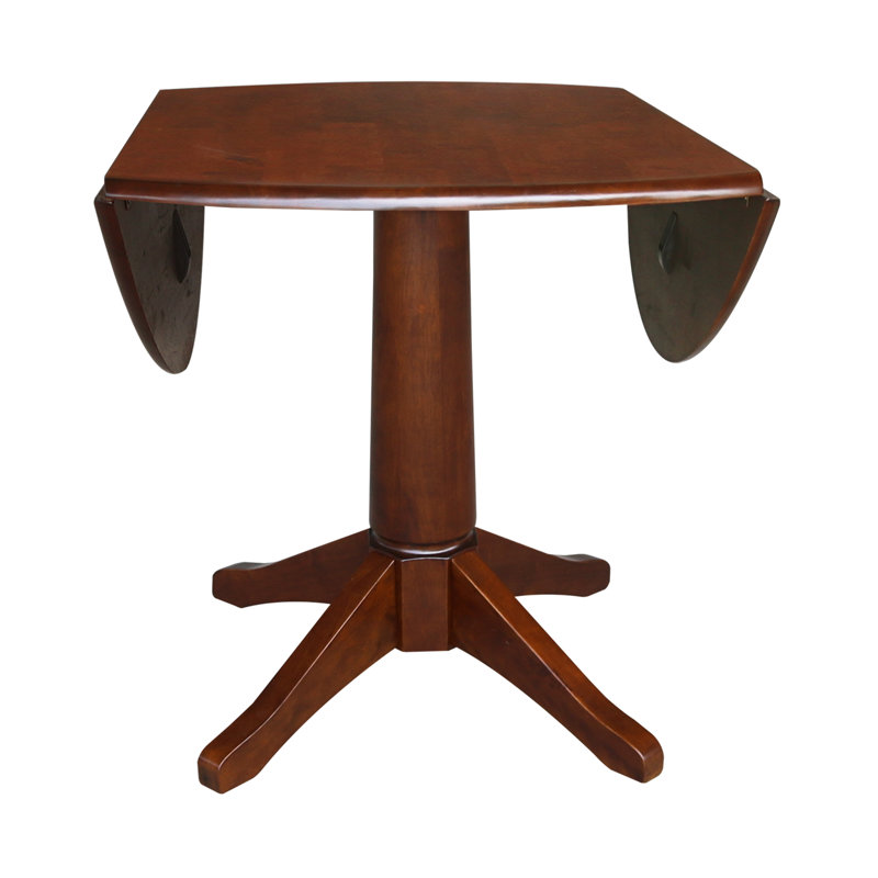 Extendable Round Solid Wood Dining Table, Espresso / Espresso