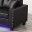 Canapé modulaire réversible avec DEL, port USB et coussins décoratifs