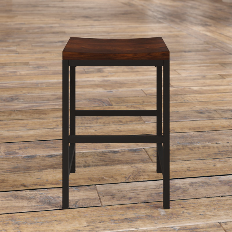 Kelesia Counter Stool with Metal Frame, Counter Stool (24" Seat Height)