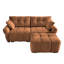 Canapé moderne à 2 places avec 1 repose-pieds et coussin décoratif-1825195361