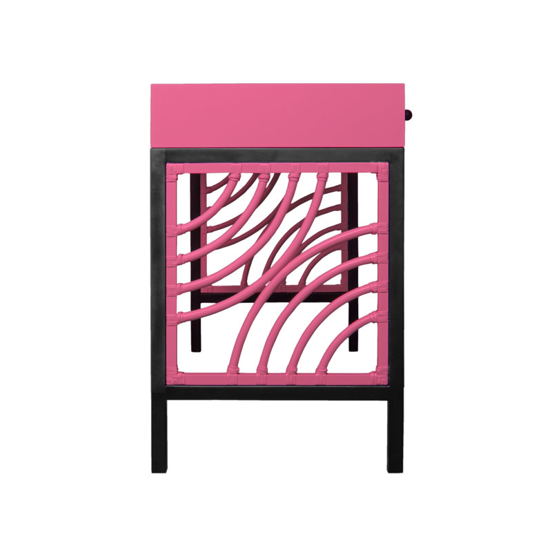 Swirl Writing Desk, Hot Pink