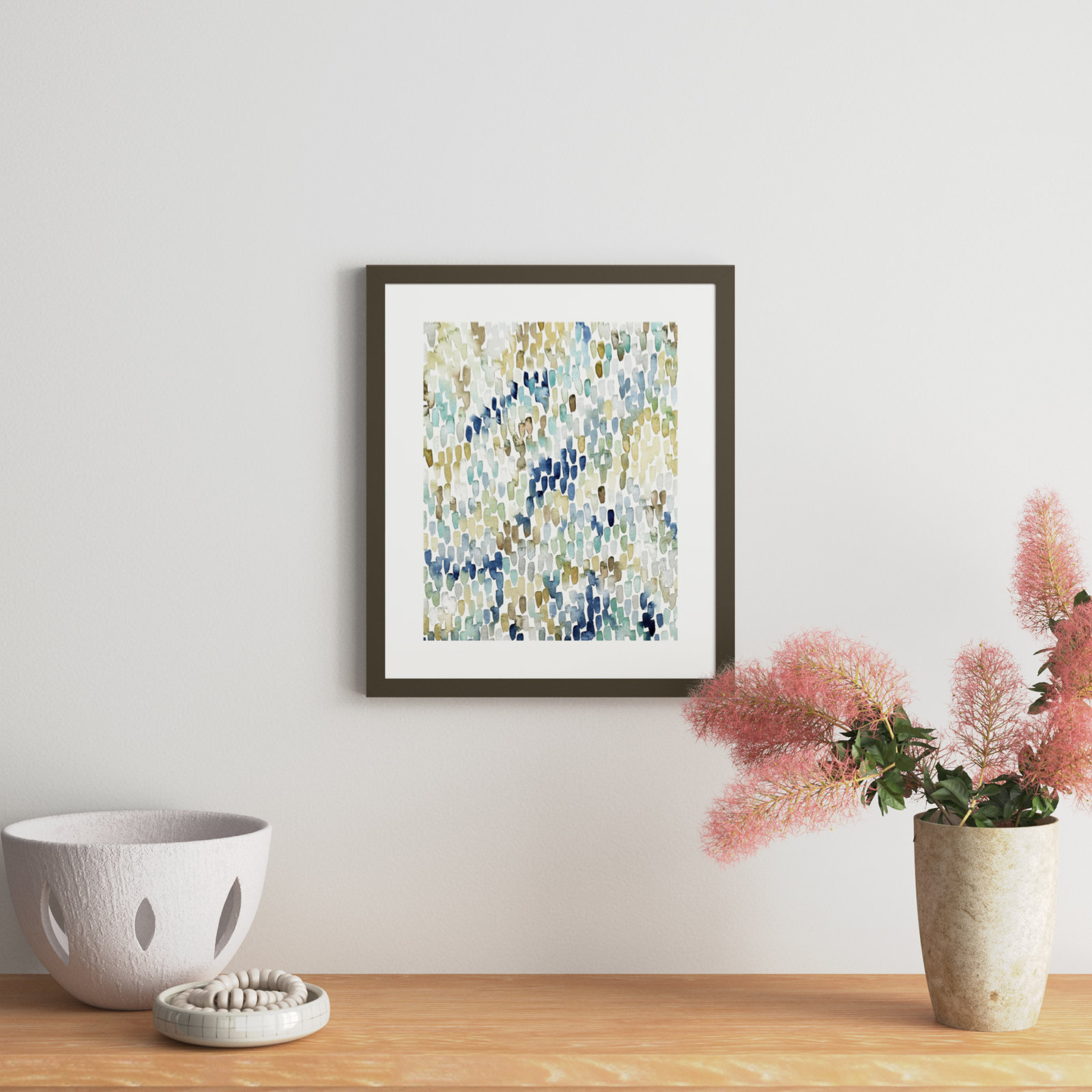 River Wavelets I by Grace Popp, 20" H x 17" W, Gray Framed Paper