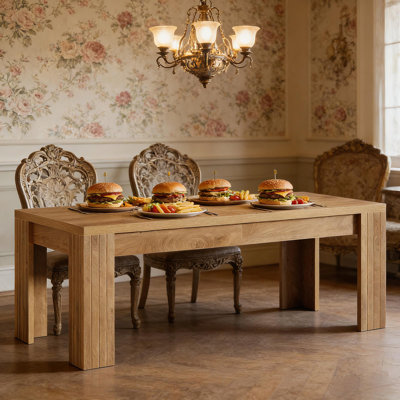 Table de salle à manger généreuse, table de cuisine, bureau à domicile (table seulement)