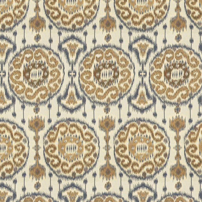 Guaranteed in Stock Fabric, Blue/Beige/Brown