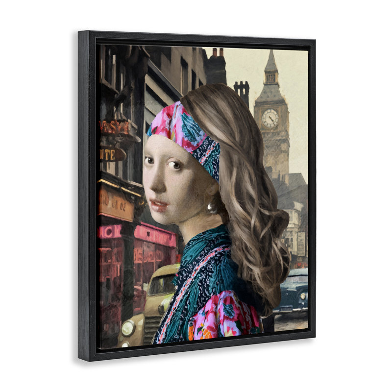 Cadre flottant Carnaby Street, par Sasha, Cadre flottant noir de jais, H 21 po x l 17 po