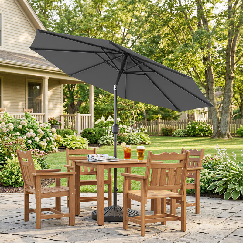 Parasol de marché 108 po Doraline, H 92,5 po x l 108 po x P 108 po, Gris anthracite