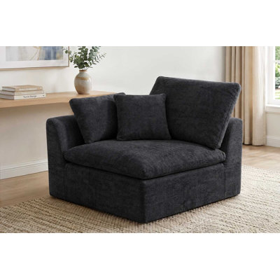 Fauteuil Chenille Cloud, canapé modulaire à un accoudoir