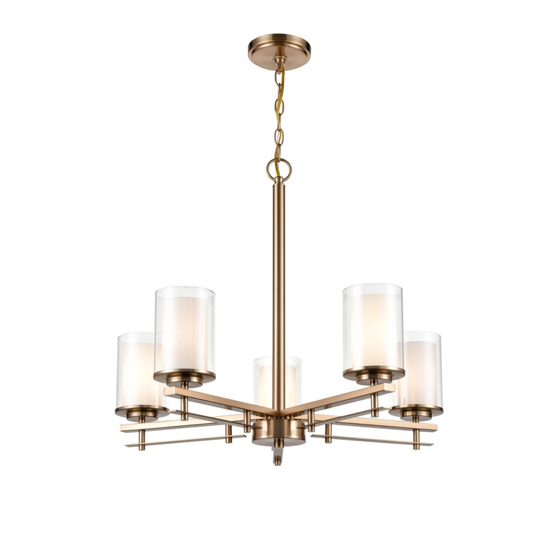 5 - Light Dimmable Classic / Traditional Chandelier, Modern Gold
