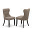 L'ensemble de table de salle à manger 5 pièces pour 4 personnes comprend une table de cuisine rectangulaire avec pieds en X et 4 chaises Parsons en tissu de lin, finition noire brossée-1386077478-1386077477-1386077499