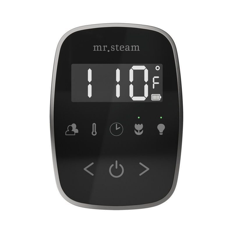 Régulateur de douche à vapeur TempoFlex , Noir / acier satiné