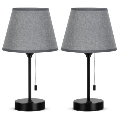 Ensemble de lampes de table noires 9 po Tiberiu