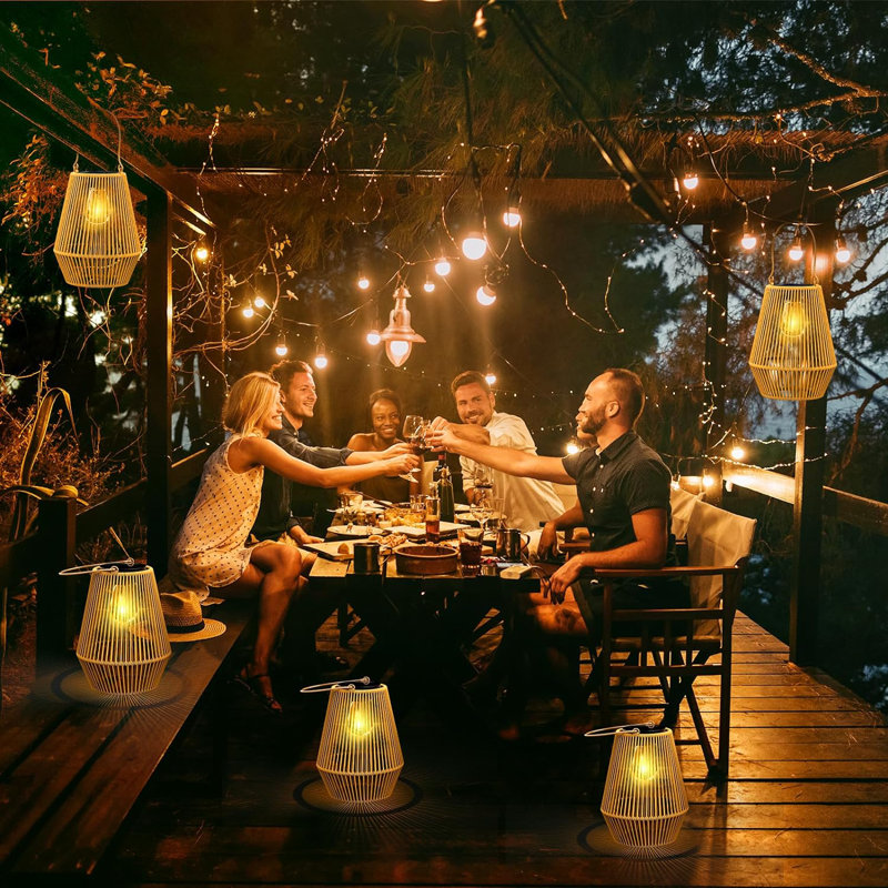 12.6'' Solar Powered Integrated LED Outdoor Hanging Light