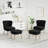 Upholstered Side Chair with Ottoman-2017370347