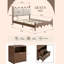 Ensemble de chambre à coucher 3 pièces : 1 lit plateforme Queen avec tête de lit rembourrée en lin et coton et 2 tables de chevet avec station de recharge