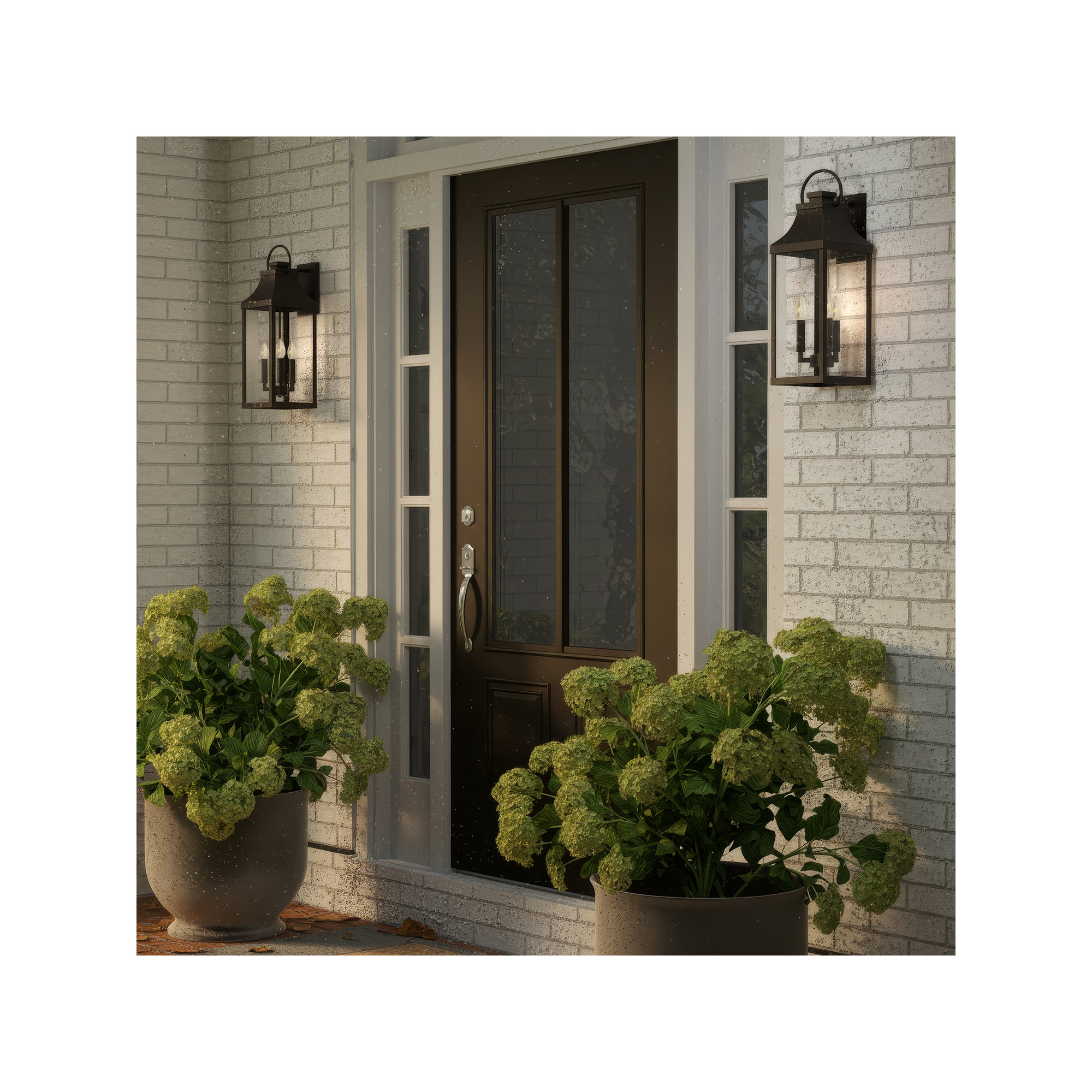 Caden 3 Light Outdoor Wall Light, Oiled Bronze