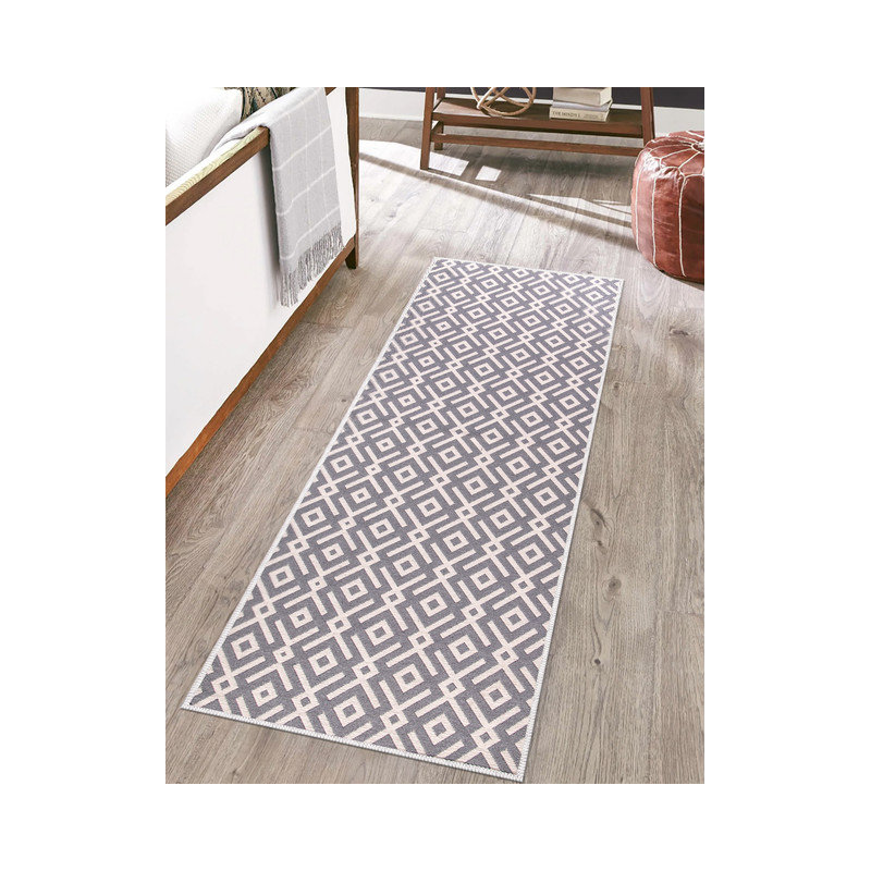 Tapis de cuisine antidérapant Dontrez, Gris