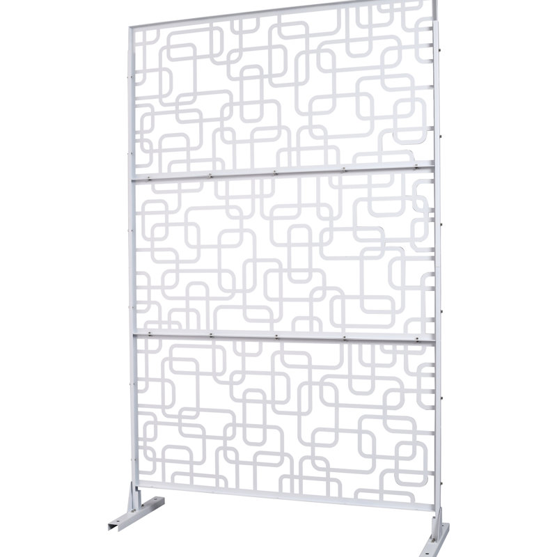 Panneaux de clôture 76 "H48" l 76 ", blanc - pour la décoration extérieure Clôture en métal 48" x 76 ", pour balcon, terrasse, jardin