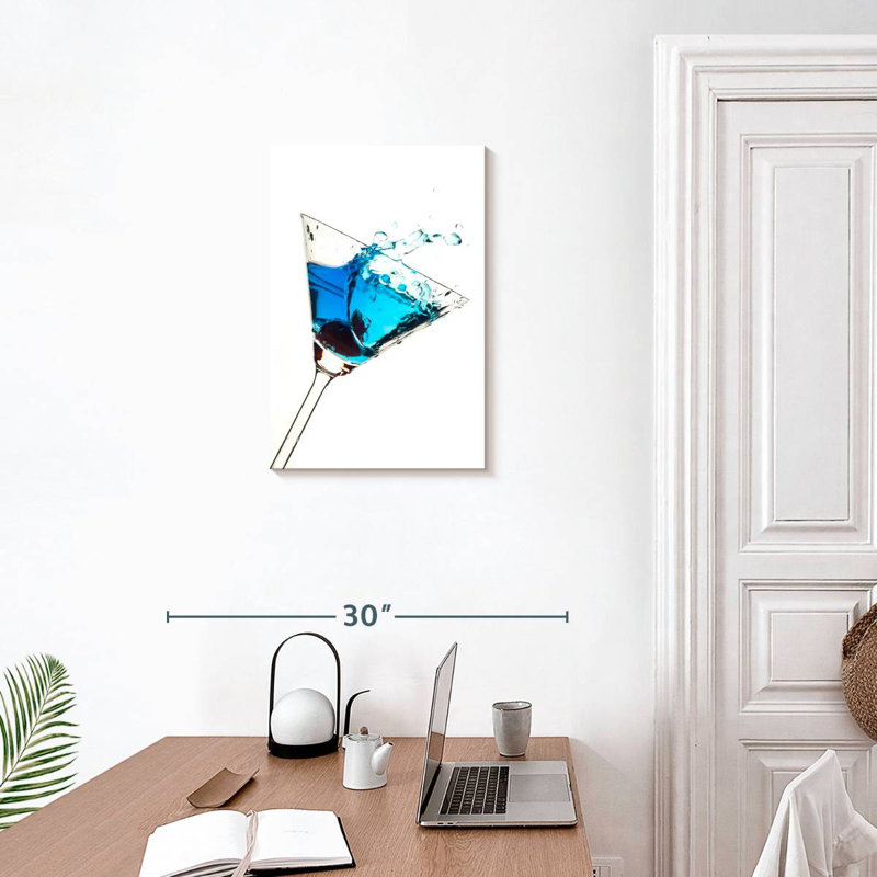 Blue Martini Spill, 24" H x 16" W