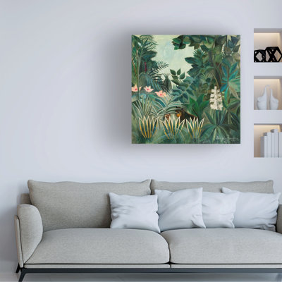 " Wrapped Canvas Wall Art - Pictufy 'The Equatorial Jungle' Wall Art For Living Room, Bedroom, Or Office Décor - 18x18 " by Pictufy