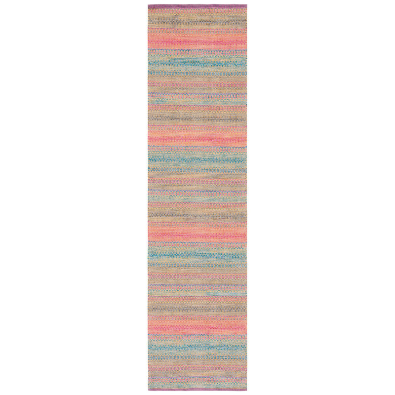 Tapis en coton tissé à plat Lindsae, Tapis de couloir 2 pi 3 po x 9 pi
