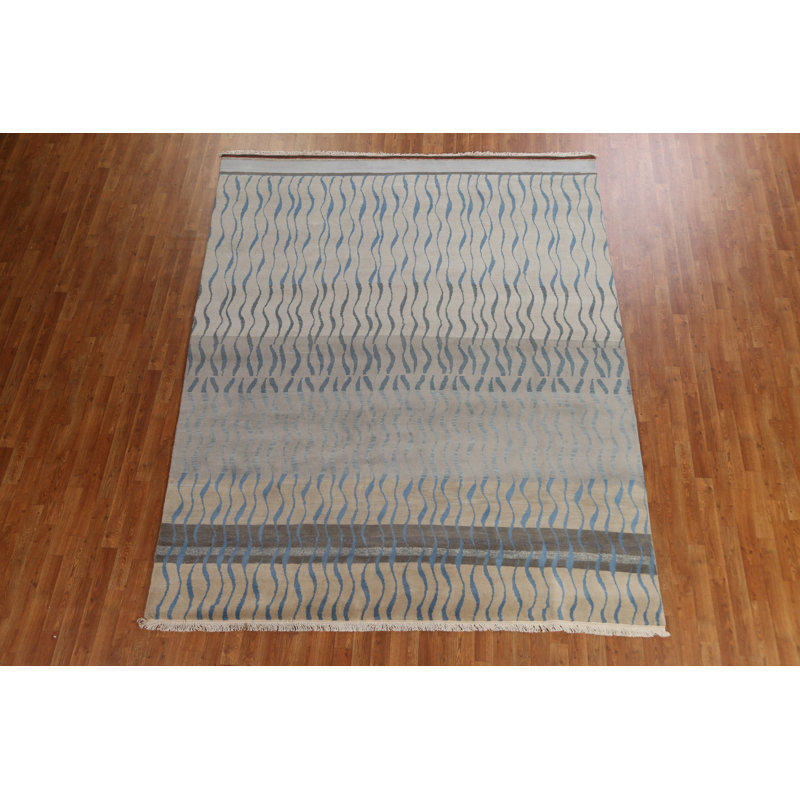 One-of-a-Kind 7'11" X 9'8" New Age Wool Area Rug in