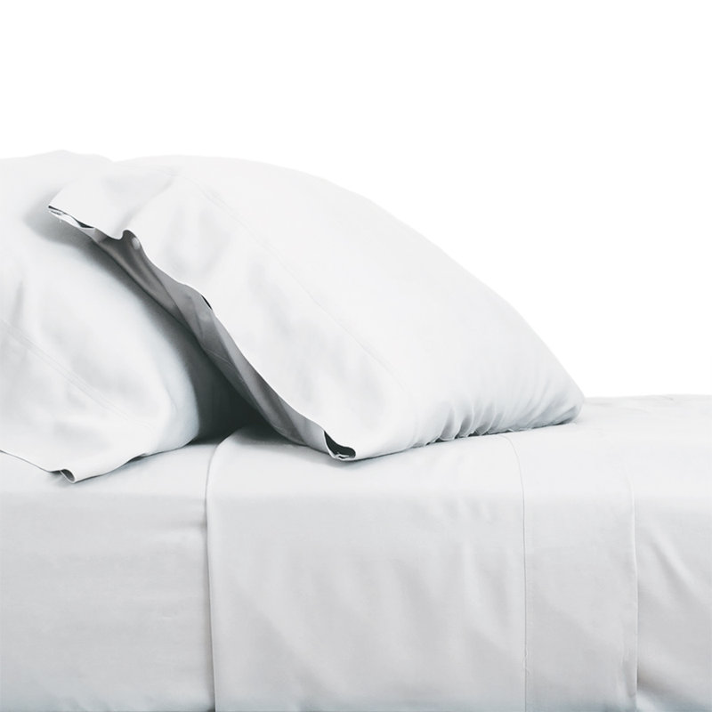 Ensemble de draps en rayonne de bambou Resort, Très grand, Blanc
