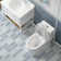 Dual-Flush Elongated Wall-Mount Toilet, Upflush Toilet System with Powerful 600W Macerator Pump, Macerating Toilet for Basement (Seat Included)