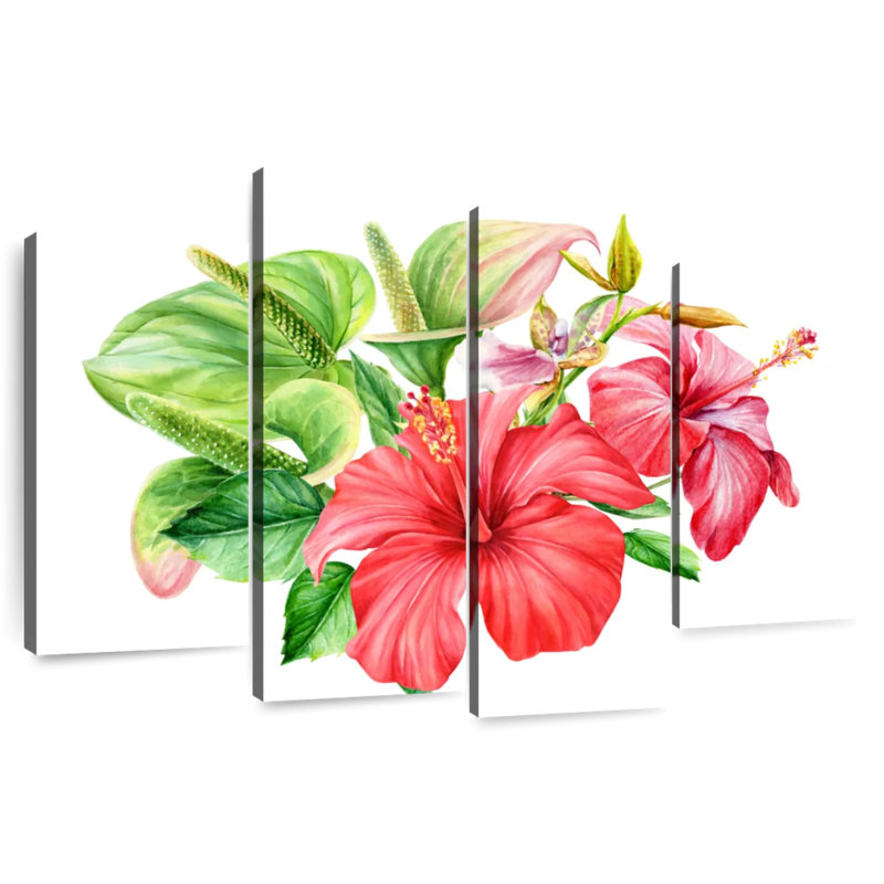 Bouquet d'hibiscus Harnek, H 22 po x l 36 po