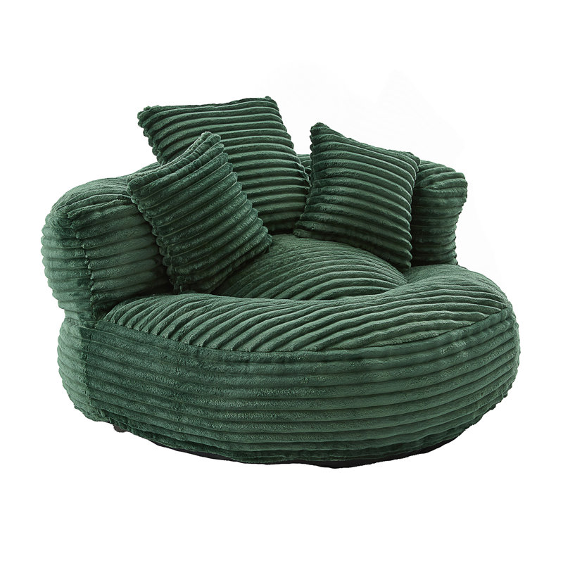 Fauteuil à billes surdimensionné avec 3 coussins et accoudoirs, idéal pour les adultes et les enfants, parfait pour la détente et le confort dans n'importe quelle pièce