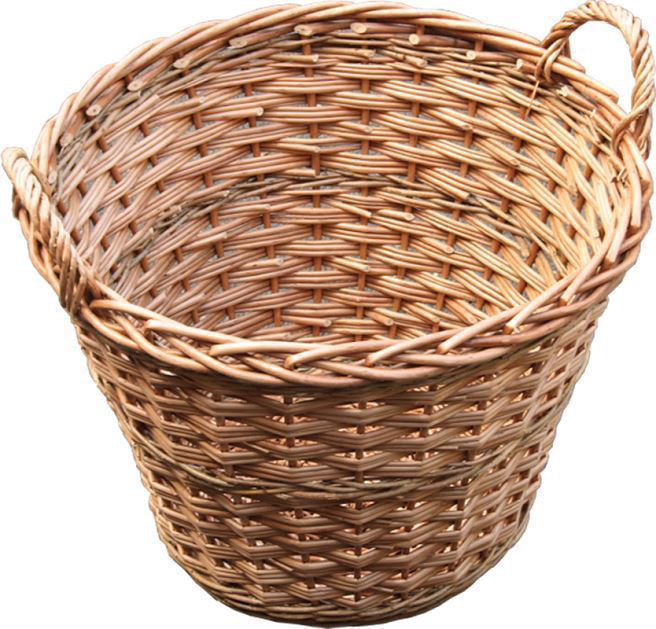 Michele Wicker Log Carrier, 43cm H x 51cm W x 51cm D