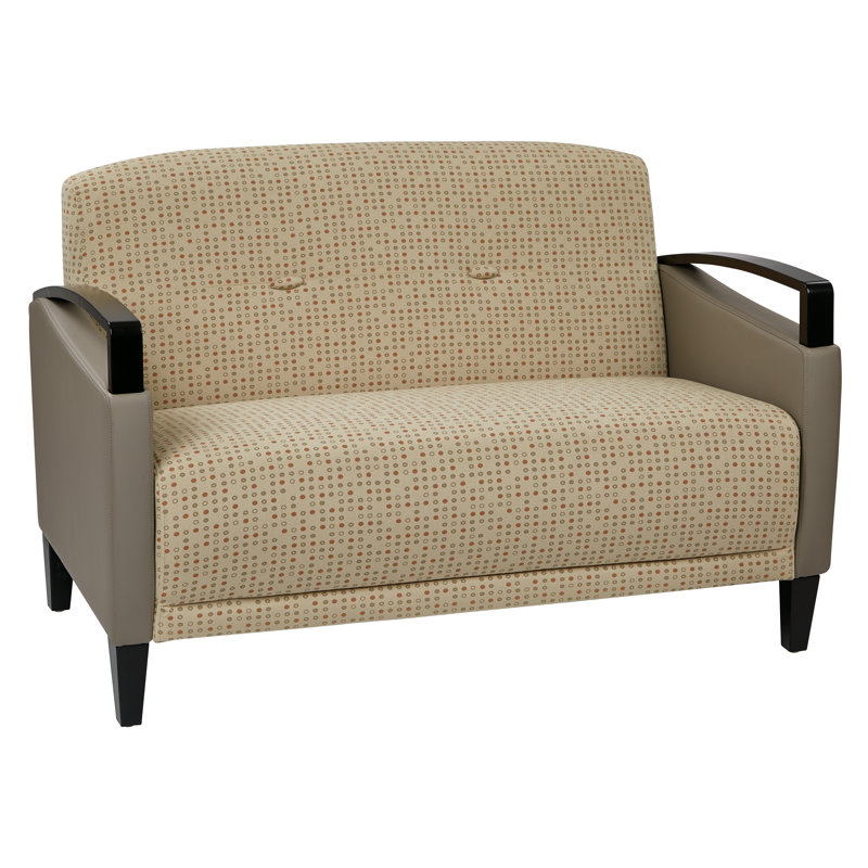 Causeuse Fabiano, Vinyle Stratus / Tissu Luna