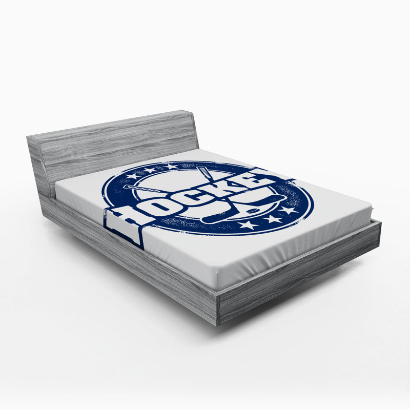 Hockey Microfiber Fitted Sheet, Queen Fitted Sheet