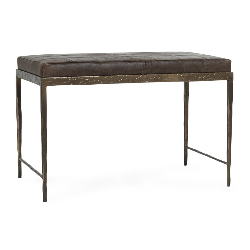 Banc en cuir Malo, Brun