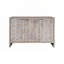 Console en bois avec 3 poignées de porte en métal de style moderne, armoire en bois