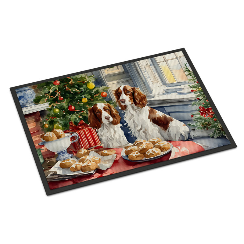 Paillasson Welsh Springer Spaniel Junya DAC3887, L 18 po x L 27 po