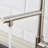 Pull Down In Commercial Kitchen Faucet - Brushed Nickel Modern Hot And Cold Single Handle Sink With For