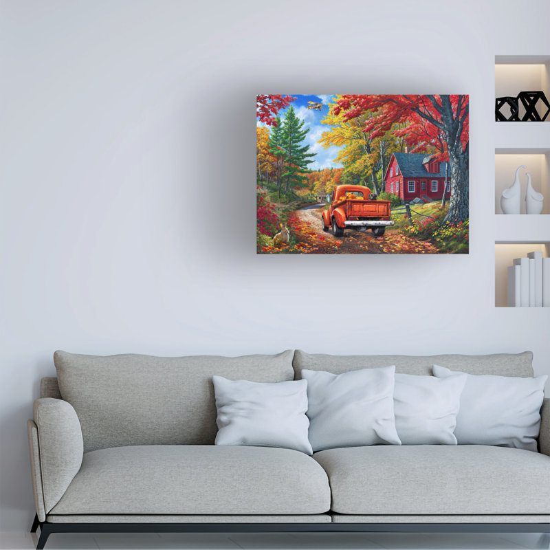 «Bigelow», art sur toile Maine Road, H 18 po x l 24 po