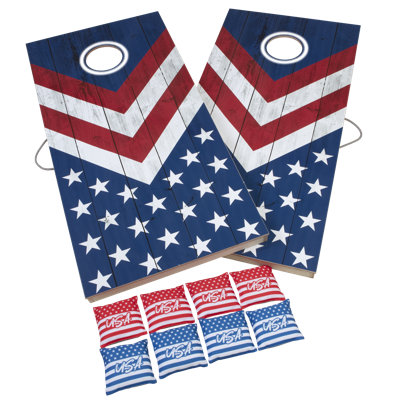 Triumph Patriotic LED 2X4 All-Wood Cornhole Set