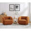 Fauteuil demi-tonneau moderne de 37 po de largeur, fauteuil d'appoint rembourré en chenille moelleuse pour salon, chambre à coucher, bureau - plusieurs couleurs-765407726