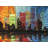 Colorful Cityscape Blue Cities Bedroom Polyester Placemat Decor