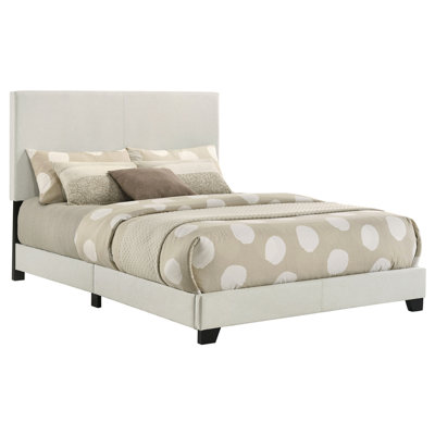 Efram Cream Upholstered Full Panel Bed