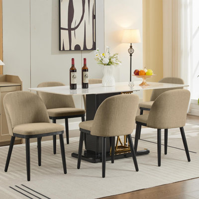 Upholstered Linen Dining Chair