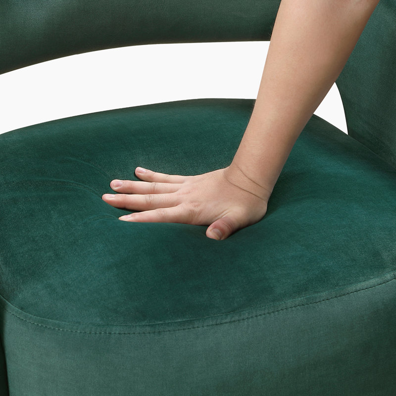Fauteuil d'appoint 27,5 po Candide Modern Glam, Vert foncé