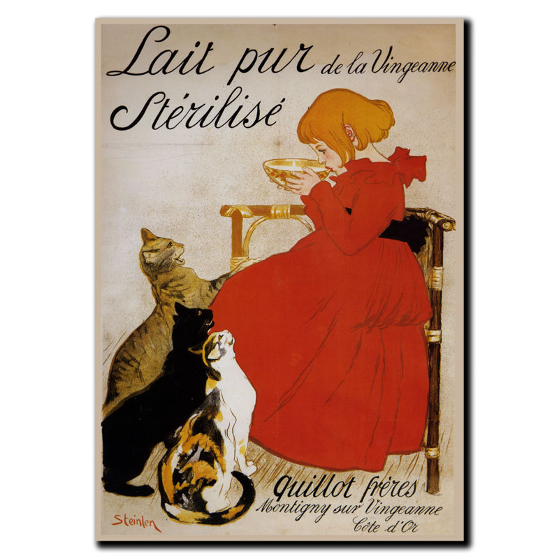 Trademark Fine Art " Lait Pur De La Vingeanne Sterilise " by Theophile A. Steinlen