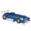 Lit plateforme simple en forme de voiture de course avec tablettes de rangement, cadre de lit de voiture en bois avec roues pour garçons et filles-1383393907