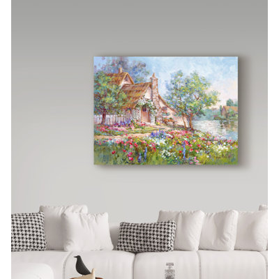 « summer retreat », reproduction de peinture à l’acrylique sur toile tendue