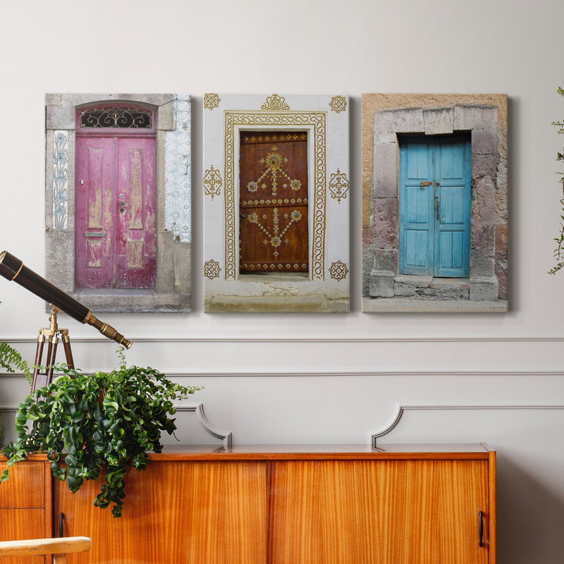 Porte topaze - ensemble de 3 reproductions de photos sur toiles tendues, H 18 po x l 36 po x P 1 po